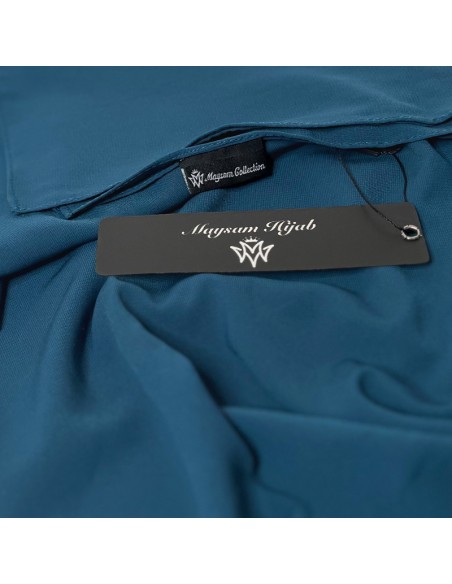 Hijab Medina-Seide 180×70cm Kopftuch Maysam - Entenblau
