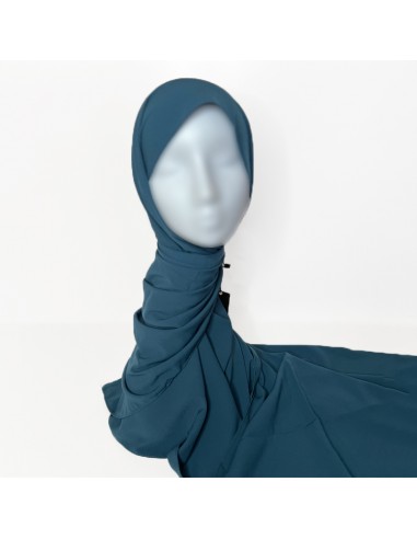 Hijab siden från Medina 180×70cm Maysam halsduk - ankblå-Hijab i siden från Medina 180×70cm-Maktaba-Ahloulhadith