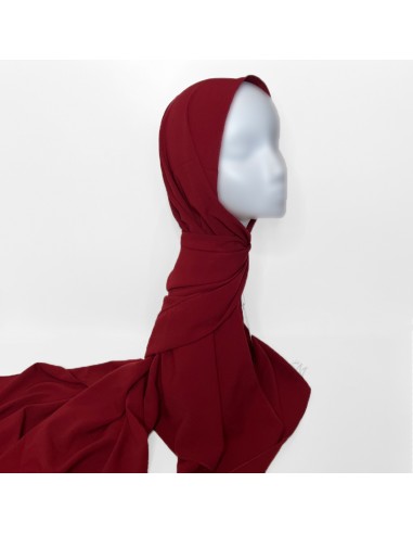 Hijab Seda de Medina 180×70cm Bufanda Maysam - Burdeos-Hijab de seda de Medina 180×70cm-Maktaba-Ahloulhadith
