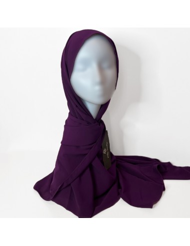 Hijab Seda de Medina 180×70cm Bufanda Maysam - Ciruela-Hijab de seda de Medina 180×70cm-Maktaba-Ahloulhadith