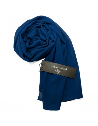 Premium Chiffon Hijab 205×75 cm Maysam Sjaal - Blauw-Premium mousseline 205×75cm-Maktaba-Ahloulhadith