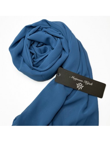 Premium chiffon hijab 170×65 cm Maysam sjaal - Turkooisblauw-Premium mousseline 170×65cm-Maktaba-Ahloulhadith