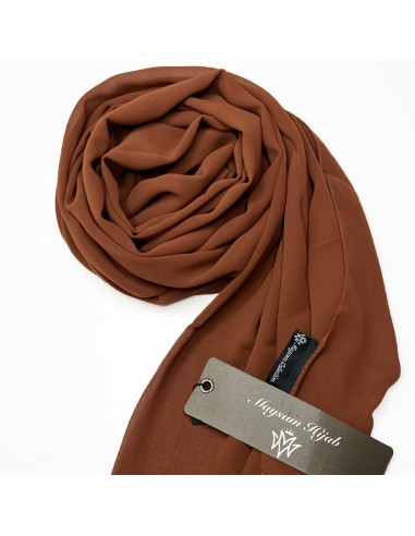 Hijab Mousseline Premium 190×70 cm Xale Maysam - Canela-Musselina de qualidade superior 190×70cm-Maktaba-Ahloulhadith