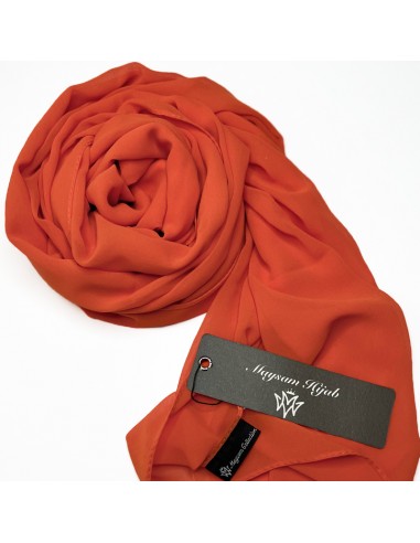 Premium Mousseline Hijab 180×70 cm Maysam Själ - Orange-Premium muslin 180×70cm-Maktaba-Ahloulhadith