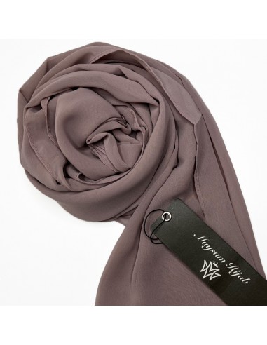 Hijab Mousseline Premium 170×65cm Châle Maysam - Taupe rosé-Mousseline Premium 170 x 65 cm-Maktaba-Ahloulhadith
