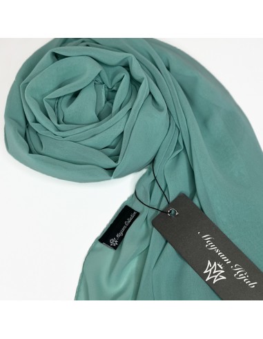 Premium mousseline hijab 205×75 cm Maysam sjaal - Mintblauw-Premium mousseline 205×75cm-Maktaba-Ahloulhadith