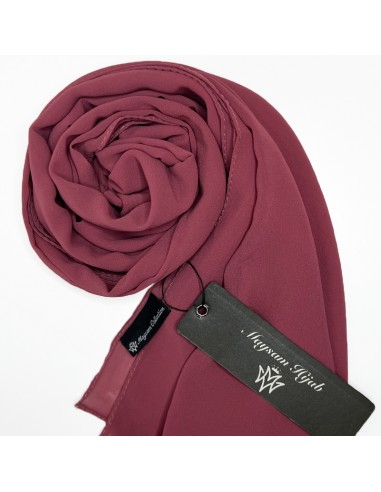 Premium chiffon-hijab 170×65cm Maysam sjal - Gammel mauve-Mousseline Premium 170 x 65 cm-Maktaba-Ahloulhadith