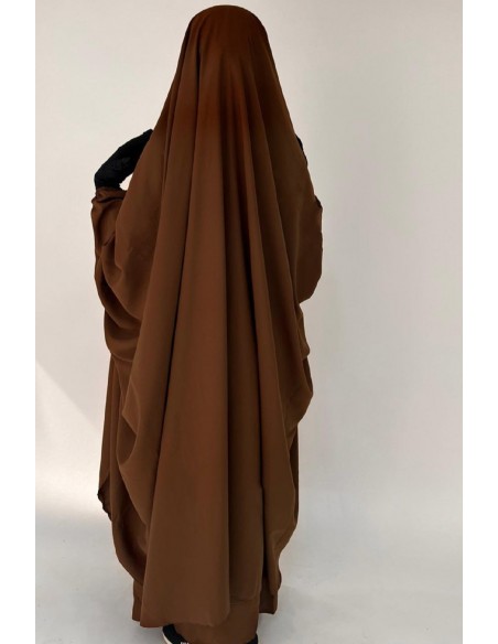 Big jilbab two pieces "JUPE" umm hafsa - Cinnamon
