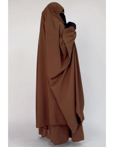 Big zweiteiliger Jilbab "JUPE" umm hafsa - Zimt-Jilbab Umm Hafsa-Maktaba-Ahloulhadith