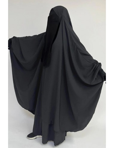Big jilbab two pieces "JUPE" umm hafsa - Grey-Jilbab Umm Hafsa-Maktaba-Ahloulhadith