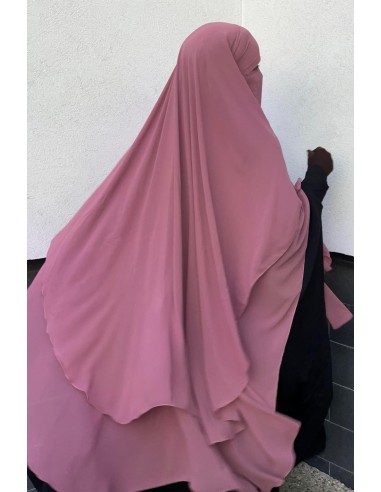 Khimar Amira Umm Hafsa - Vieux Mauve-Hijab/Khimar Umm Hafsa-Maktaba-Ahloulhadith