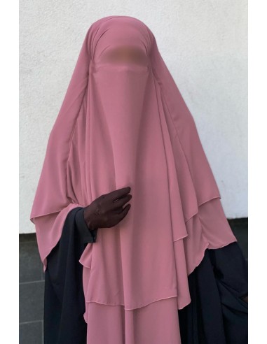 Khimar Amira Umm Hafsa - Old Mauve-Hijab/Khimar Umm Hafsa-Maktaba-Ahloulhadith