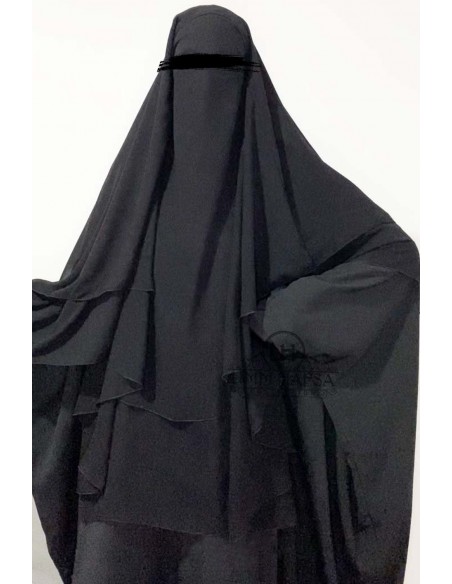Khimar Amira Umm Hafsa - Zwart