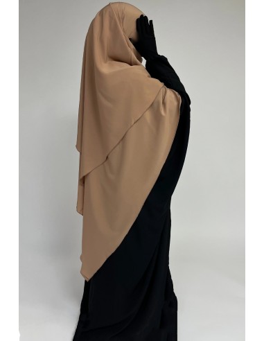 Khimar driehoek twee sluiers Umm Hafsa - Kameel-Hijab/Khimar Umm Hafsa-Maktaba-Ahloulhadith