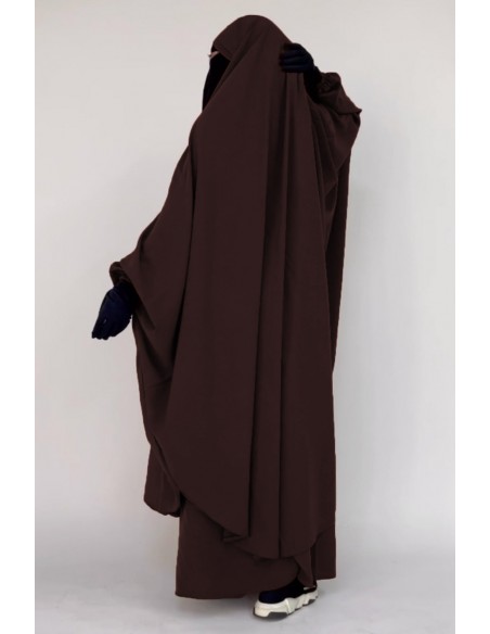 Grote jilbab tweedelig "SKIRT" umm hafsa - Bruin