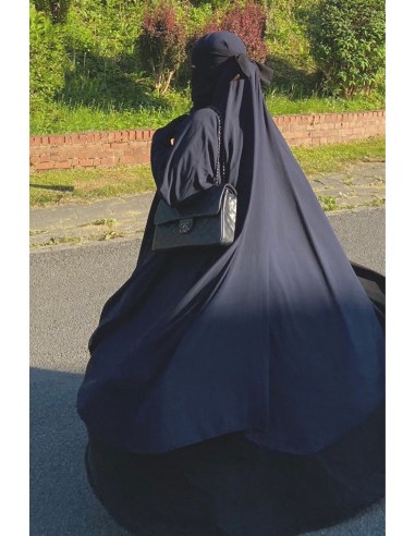 Mariposa Khimar y Niqab Umm Hafsa - Azul-Hijab/Khimar Umm Hafsa-Maktaba-Ahloulhadith