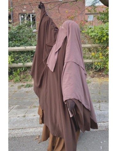 Khimar & Niqab papillon Umm Hafsa - Marron-Hijab/Khimar Umm Hafsa-Maktaba-Ahloulhadith