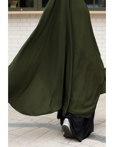 Khimar y Niqab Mariposa Umm Hafsa - Caqui-Hijab/Khimar Umm Hafsa-Maktaba-Ahloulhadith