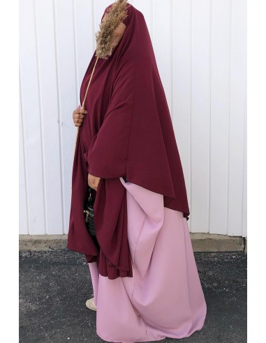Khimar & Niqab Schmetterling Umm Hafsa - Bordeaux-Hijab/Khimar Umm Hafsa-Maktaba-Ahloulhadith