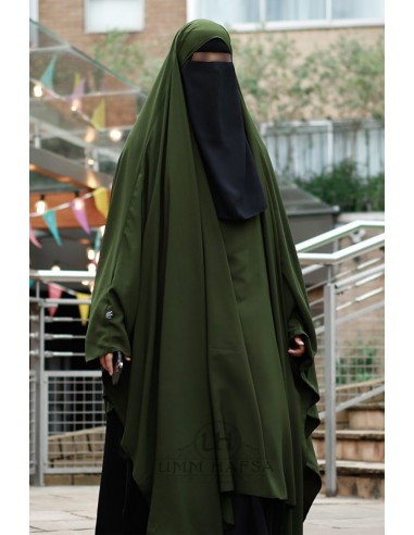 Butterfly Khimar & Niqab Umm Hafsa - Cáqui-Hijab/Khimar Umm Hafsa-Maktaba-Ahloulhadith