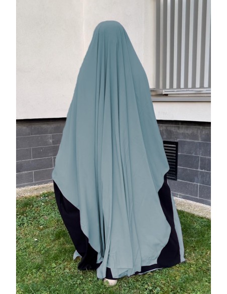 Grande Khimar & Grande Niqab Umm Hafsa – Blu fumé