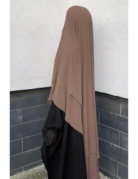 Khimar Amira Umm Hafsa - Caffè Latte