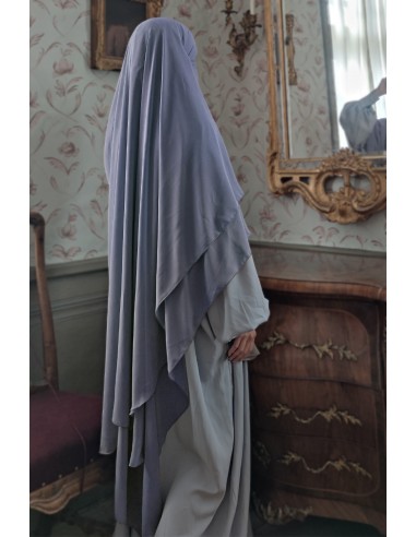 Khimar Amira Umm Hafsa - Sval Grå-Hijab/Khimar Umm Hafsa-Maktaba-Ahloulhadith