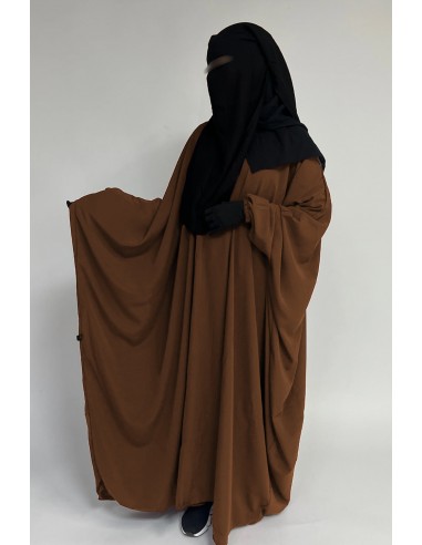 Abaya borboleta Umm Hafsa - Canela-Abaya Umm Hafsa-Maktaba-Ahloulhadith