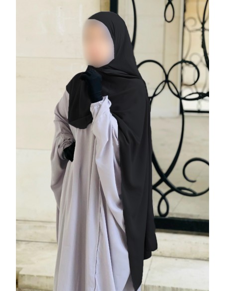 Premium-Chiffon-Hijab 205×75 cm Maysam Schal - Schwarz