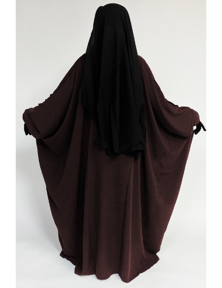 Abaya borboleta Umm Hafsa - Castanho