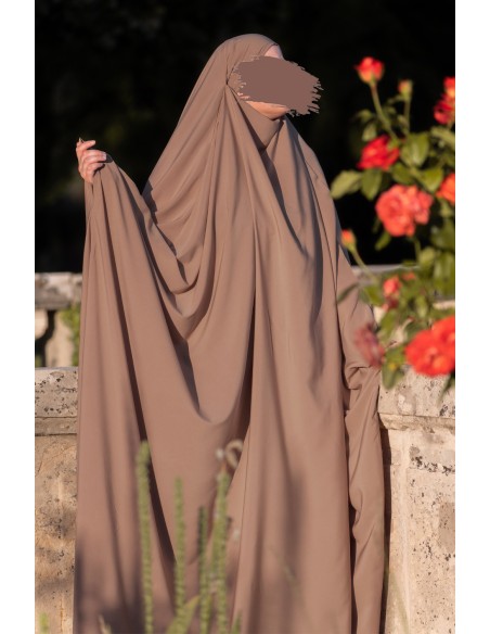 Big jilbab Saoudien Umm Hafsa - Café au lait