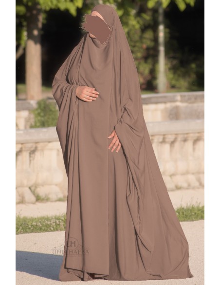 Big Jilbab saudita Umm Hafsa – Marrone cenere