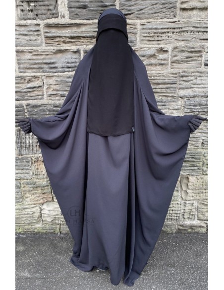 Jilbab saudita clássico Umm Hafsa - Cinzento