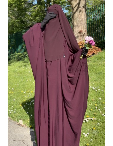Classic Saudi Jilbab Umm Hafsa - Plum-Umm Hafsa Collection®-Maktaba-Ahloulhadith