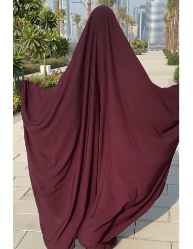 Jilbab saudí clásico Umm Hafsa - Burdeos-Jilbab Umm Hafsa-Maktaba-Ahloulhadith