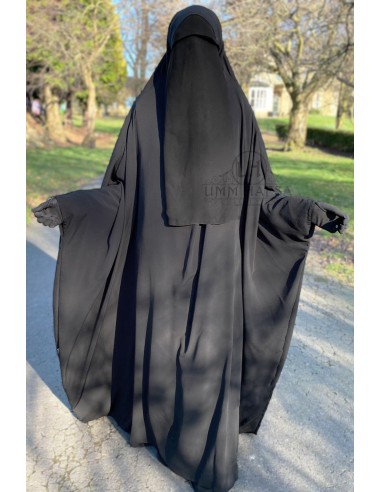 Klassischer saudischer Jilbab Umm Hafsa - Schwarz-Klassischer saudischer Jilbab-Maktaba-Ahloulhadith