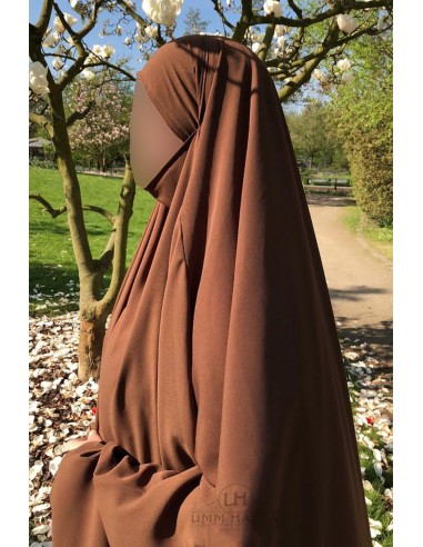 Jilbab saudita classico Umm Hafsa - Cannella-Jilbab Umm Hafsa-Maktaba-Ahloulhadith