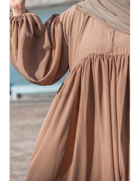Abaya manches ballon Umm Hafsa - Camel