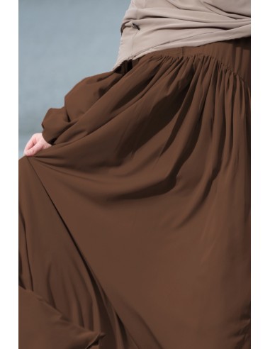 Abaya manches ballon Umm Hafsa - Cannelle-Abaya manches ballon-Maktaba-Ahloulhadith