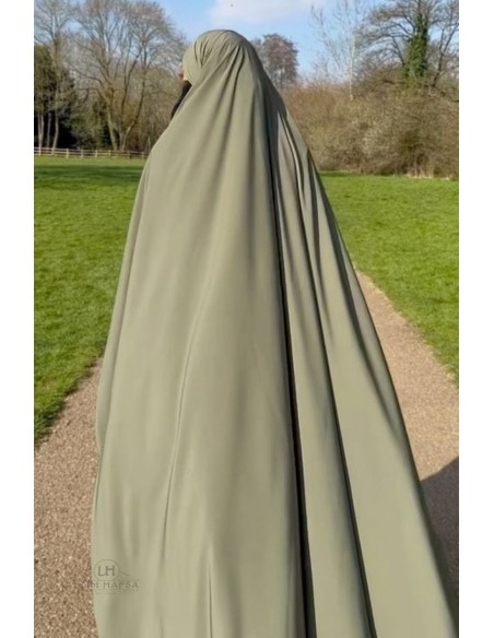Stor saudisk jilbab Umm Hafsa – Olivengrå