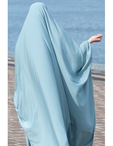 Stor saudisk jilbab Umm Hafsa - Rökblå-JILBAB 1 STYCKE-Maktaba-Ahloulhadith