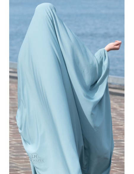Grande jilbab saudita Umm Hafsa - Blu fumé