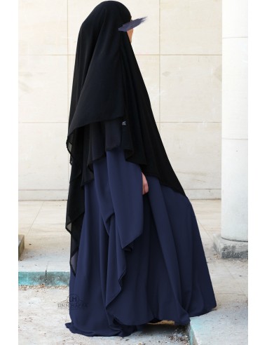 Big Abaya Umm Hafsa - Blu-Abaya Umm Hafsa-Maktaba-Ahloulhadith