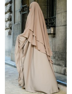 Große Abaya Umm Hafsa - Taupe 2