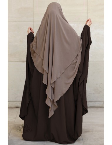 Abaya grande Umm Hafsa - Marrón-Abaya Umm Hafsa-Maktaba-Ahloulhadith