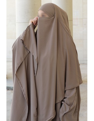Große Abaya Umm Hafsa - Taupe-Abaya Umm Hafsa-Maktaba-Ahloulhadith