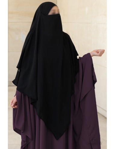Big Abaya Umm Hafsa - Prune-Abaya Umm Hafsa-Maktaba-Ahloulhadith