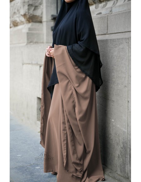 Große Abaya Umm Hafsa - Milchkaffee