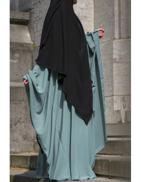 Abaya grande Umm Hafsa - Azul humo