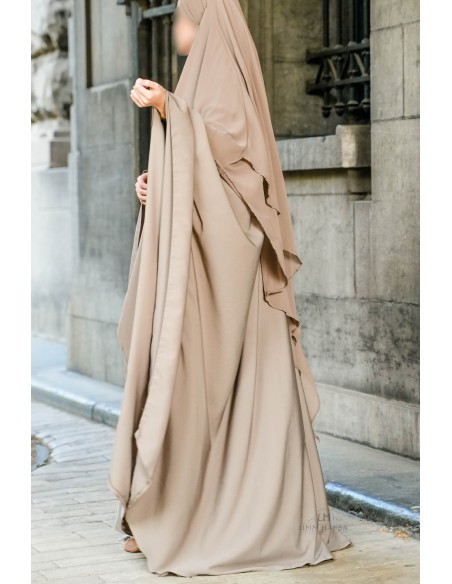 Große Abaya Umm Hafsa - Taupe